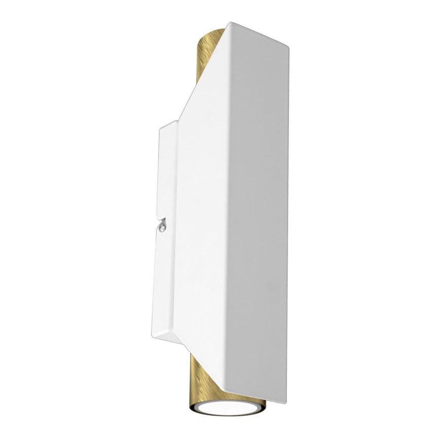 Настенный светильник WALL 2xGU10/8W/230V белая/латунь