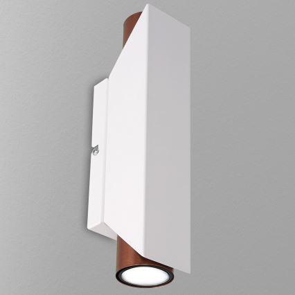 Настенный светильник WALL 2xGU10/8W/230V белая/медная