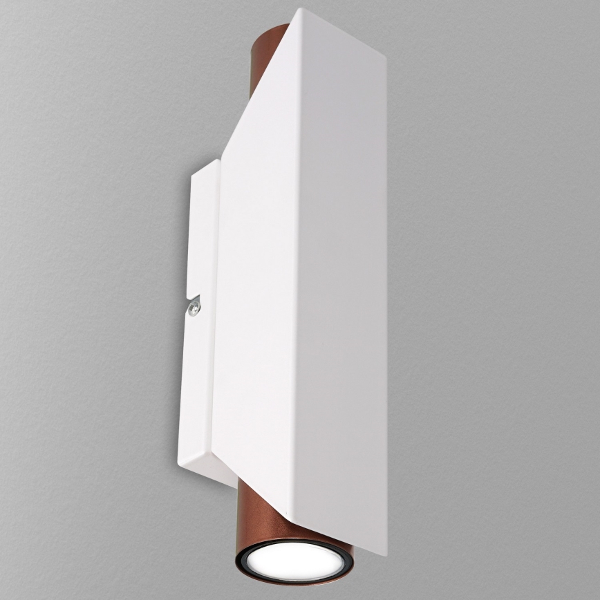 Настенный светильник WALL 2xGU10/8W/230V белая/медная