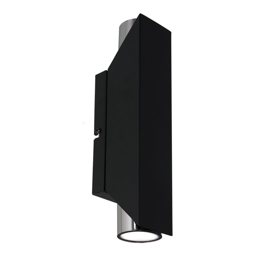 Настенный светильник WALL 2xGU10/8W/230V черная/блестящий хром