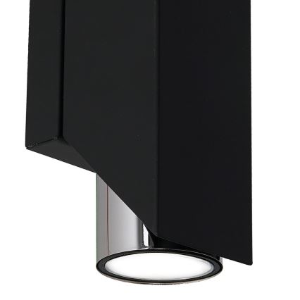 Настенный светильник WALL 2xGU10/8W/230V черная/блестящий хром
