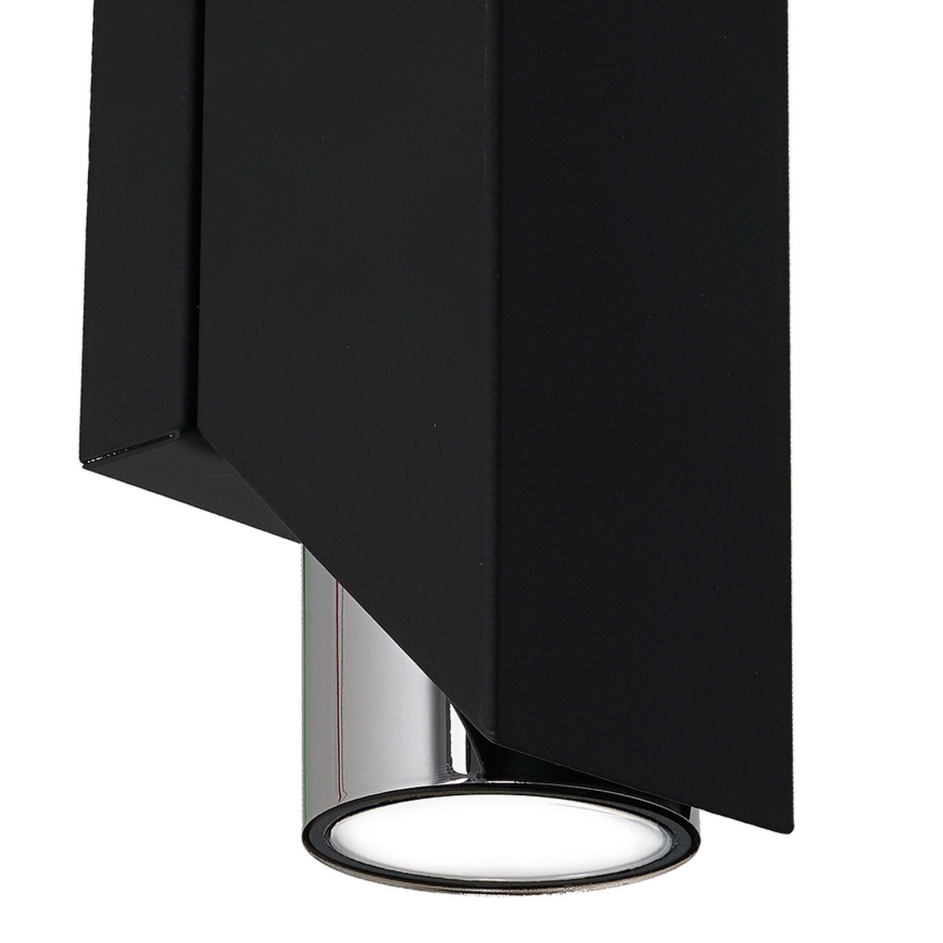 Настенный светильник WALL 2xGU10/8W/230V черная/блестящий хром