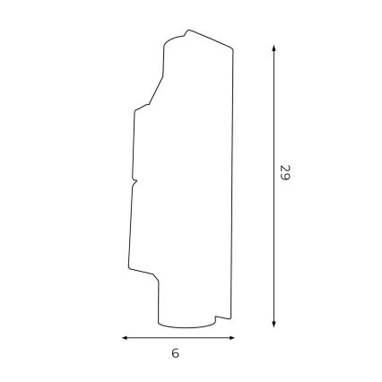 Настенный светильник WALL 2xGU10/8W/230V черная/блестящий хром