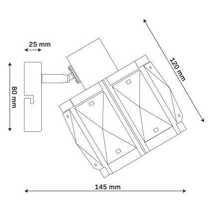 Настенный светильник ZAHARA 1xE27/10W/230V чёрный