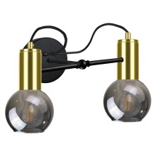 Настенный светильник LIVA 2xE27/60W/230V черный/золотой