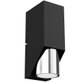 Настенный светильник WALL 1xGU10/8W/230V черная/блестящий хром