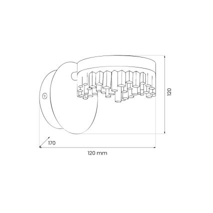 Настенный светодиодный светильник LED/4W/230V, золотой
