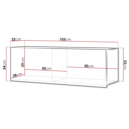 Настенный шкаф CALABRINI 34x105 см белый