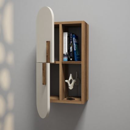 Настенный шкафчик ROSE 60x35 см коричневый/кремовый