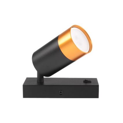 Настенный точечный светильник 1xGU10/35W/230V черный/золотистый