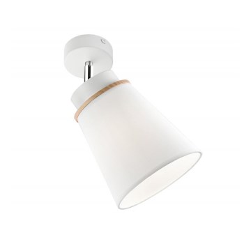 Настенный точечный светильник AGUSTINO 1xE27/60W/230V белый/бук