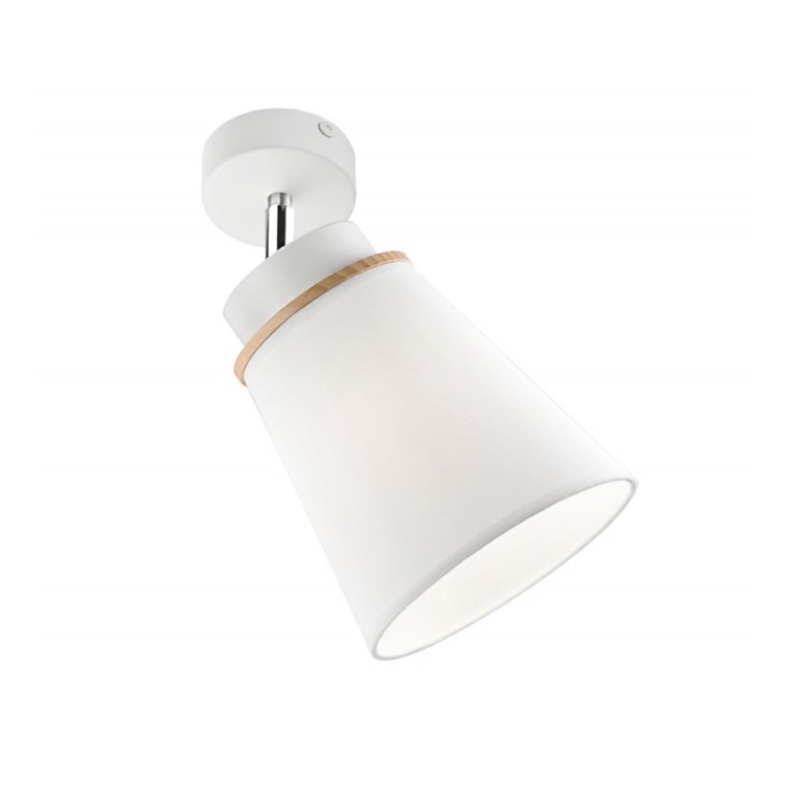 Настенный точечный светильник AGUSTINO 1xE27/60W/230V белый/бук