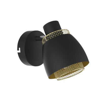 Настенный точечный светильник ALEKSANDRIA 1xE14/40W/230V черный/золотистый