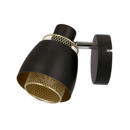 Настенный точечный светильник ALEKSANDRIA 1xE14/40W/230V черный/золотистый