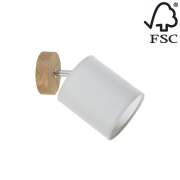 Настенный точечный светильник APRILLIA 1xE27/25W/230V дуб/серый - сертифицировано FSC