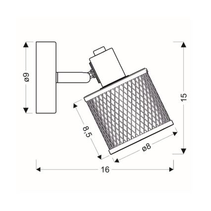 Настенный точечный светильник CANABERA 1xE14/40W/230V