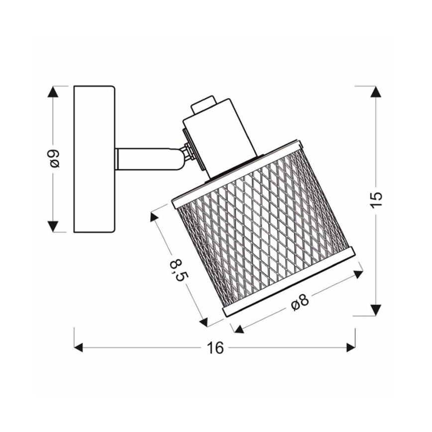 Настенный точечный светильник CANABERA 1xE14/40W/230V