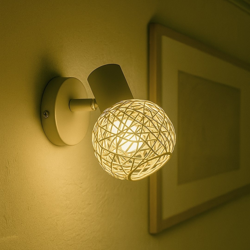 Настенный точечный светильник DEX 1xE14/10W/230V бежевый/кремовый