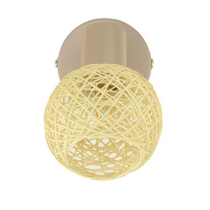 Настенный точечный светильник DEX 1xE14/10W/230V бежевый/кремовый