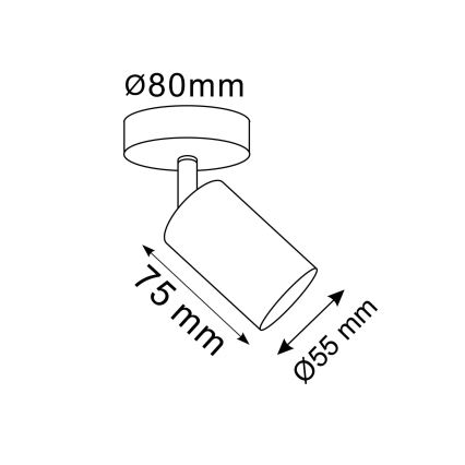 Настенный точечный светильник GOLDI 1xGU10/10W/230V золотистый