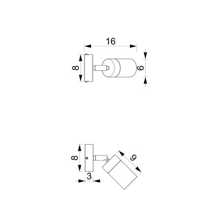 Настенный точечный светильник JOKER 1xGU10/25W/230V синий