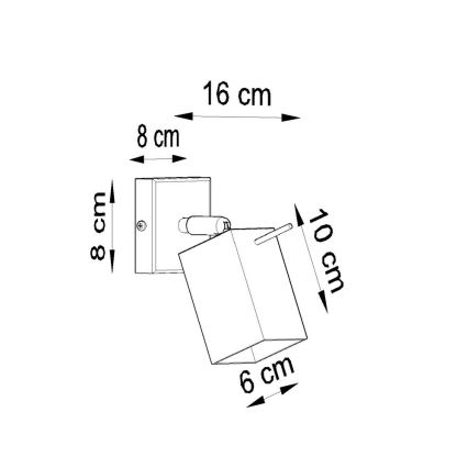 Настенный точечный светильник MERIDA 1xGU10/40W/230V черный