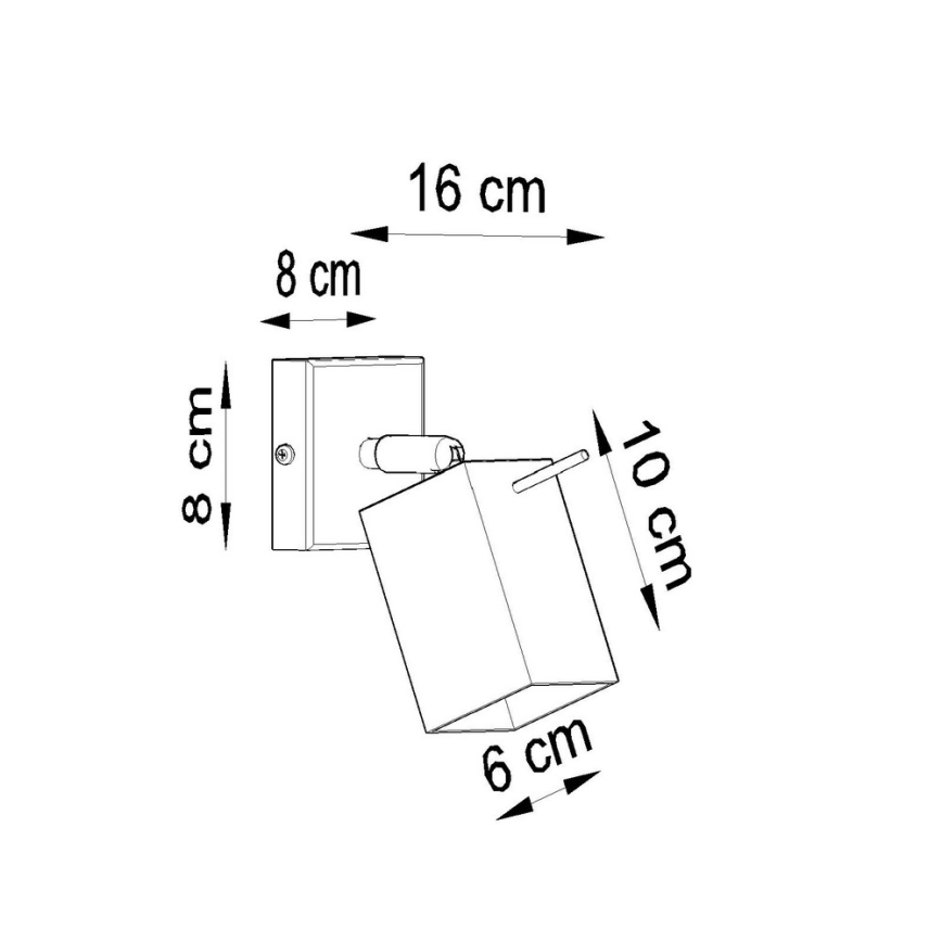 Настенный точечный светильник MERIDA 1xGU10/40W/230V черный