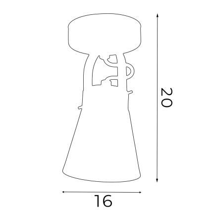 Настенный точечный светильник AMOS 1xE27/60W/230V