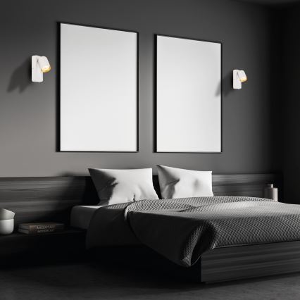 Настенный точечный светильник ANDY 1xGU10/8W/230V белый/золотистый