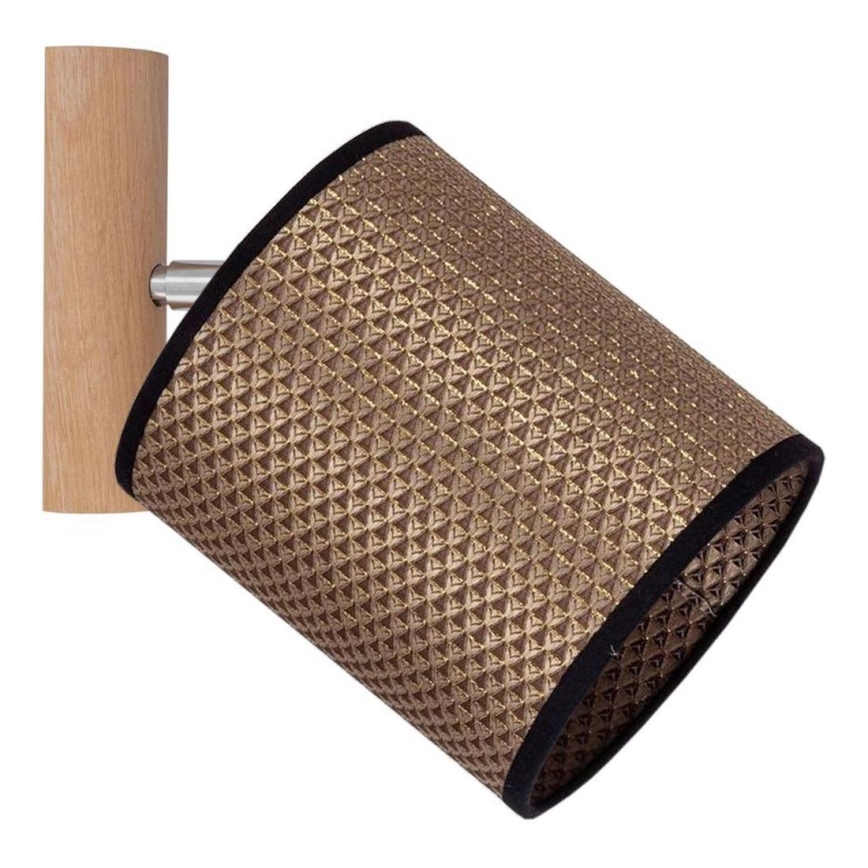 Настенный точечный светильник BENITA 1xE27/25W/230V, коричневый/дуб