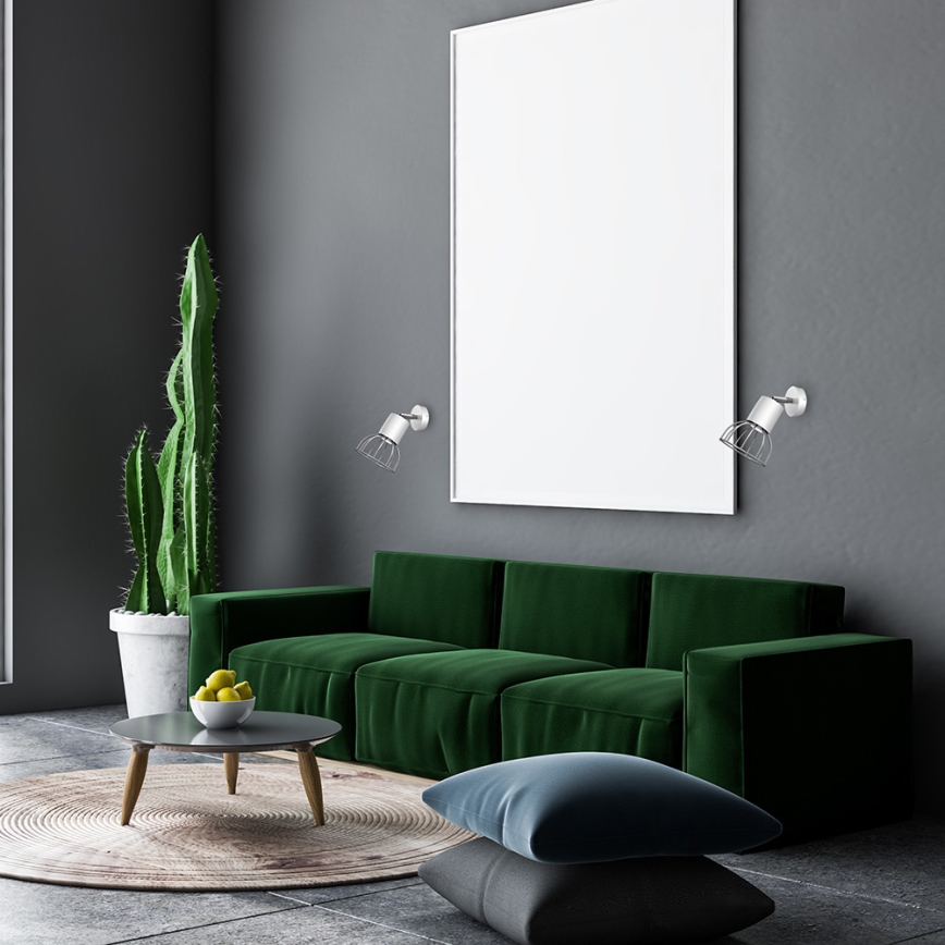 Настенный точечный светильник DANTE 1xGU10/25W/230V белый/блестящий хром