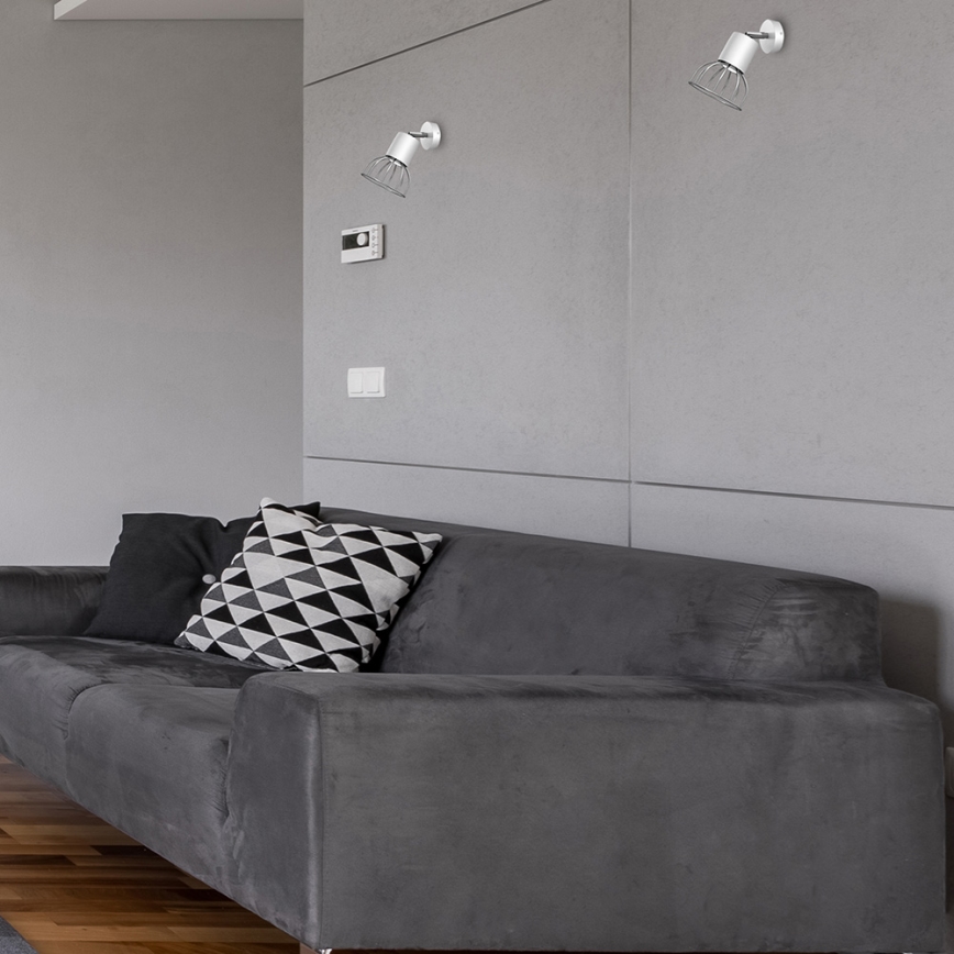 Настенный точечный светильник DANTE 1xGU10/25W/230V белый/блестящий хром