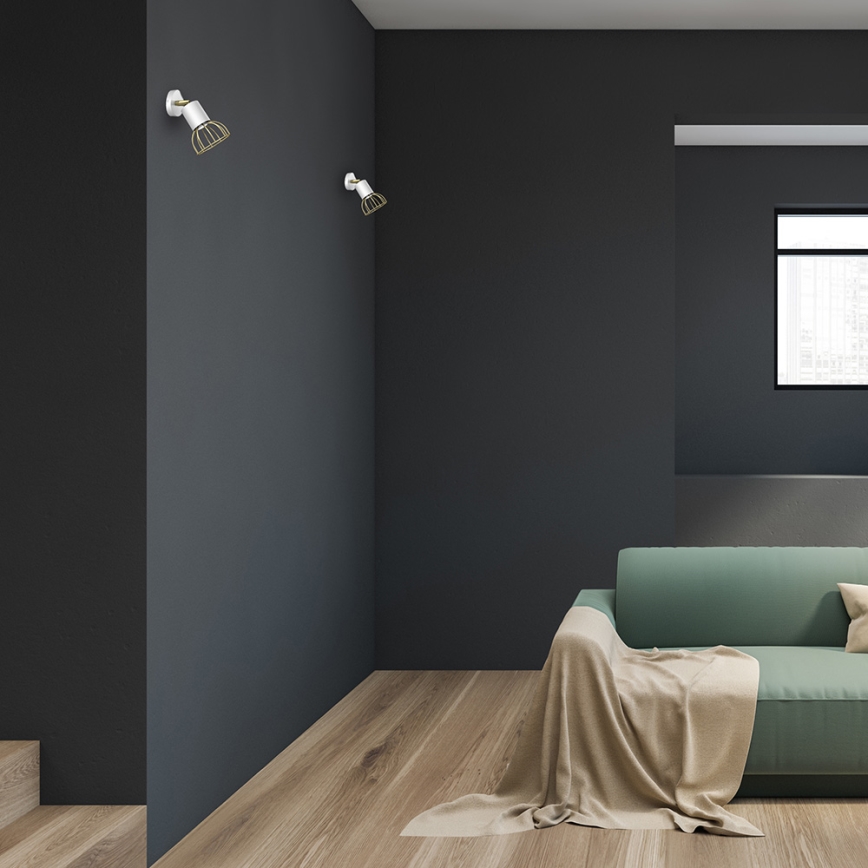 Настенный точечный светильник DANTE 1xGU10/25W/230V белый/золотой