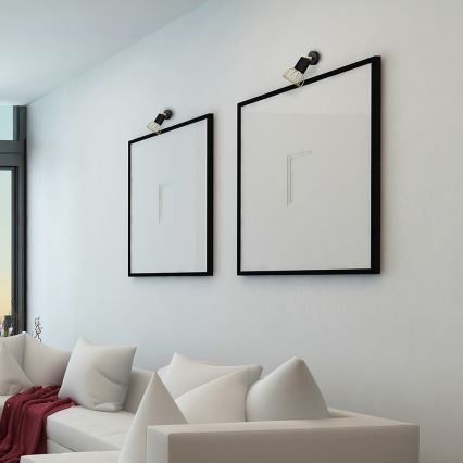 Настенный точечный светильник DANTE 1xGU10/25W/230V черный/золотой