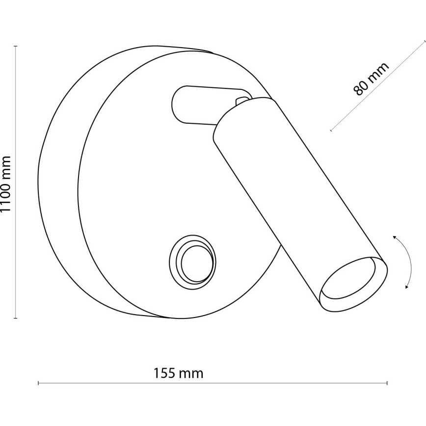 Настенный точечный светильник ENZO 1xG9/8W/230V белый