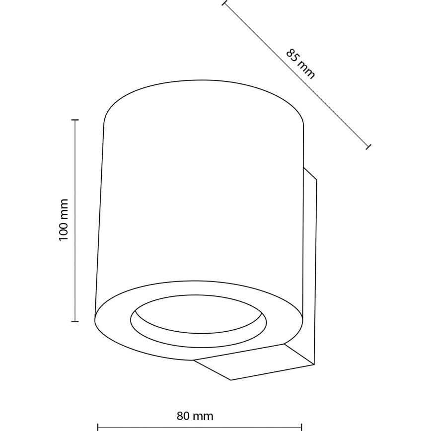 Настенный точечный светильник EVE 1xGU10/10W/230V бук