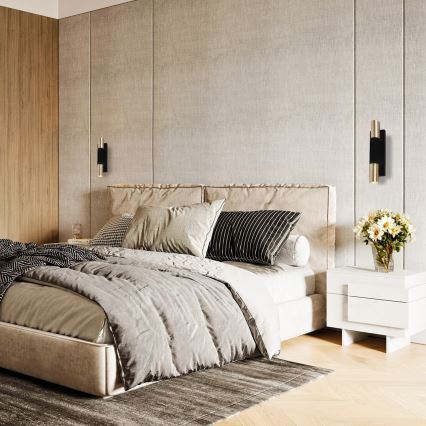 Настенный точечный светильник GENESIS 2xGU10/8W/230V черный