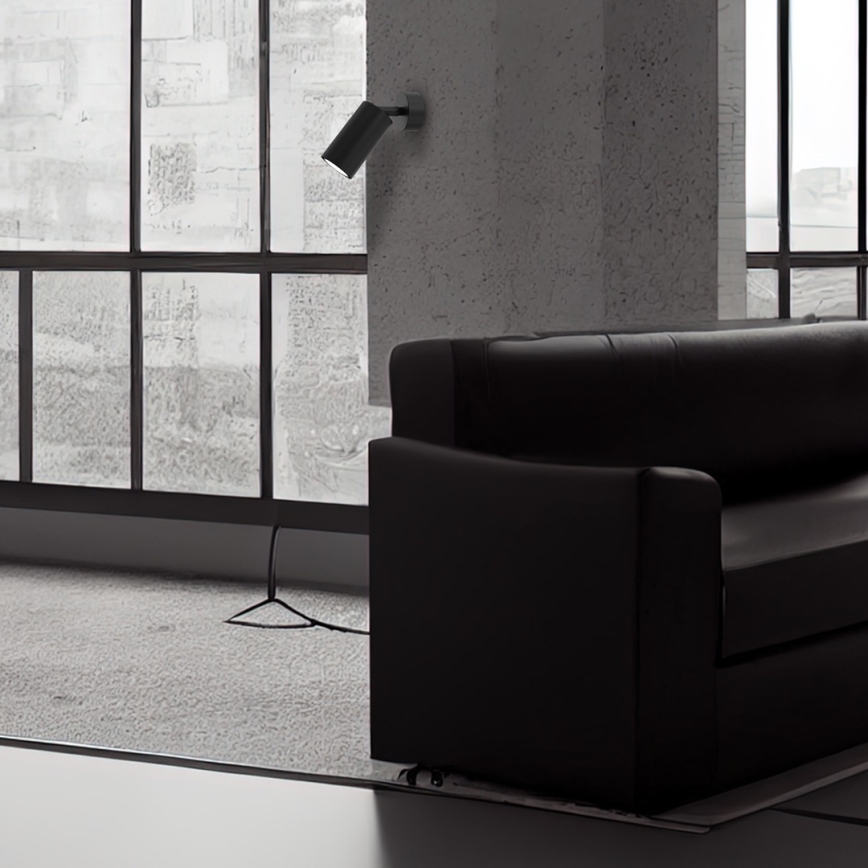 Настенный точечный светильник HUDSON 1xGU10/8W/230V черный