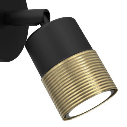 Настенный точечный светильник MIZU 1xGU10/8W/230V черная/латунь