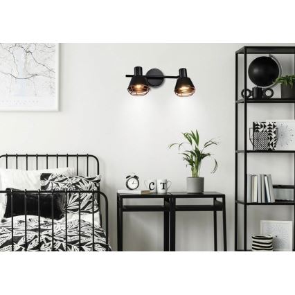 Настенный точечный светильник NERIA 2xE14/40W/230V черный/медный