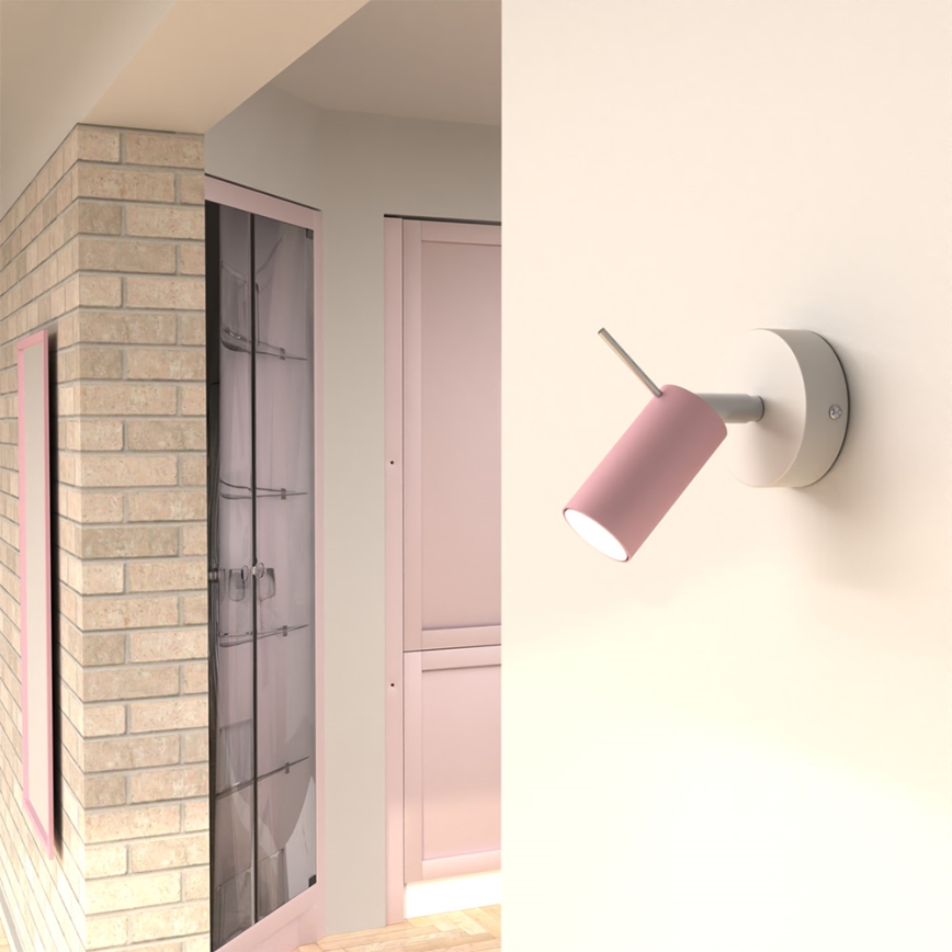 Настенный точечный светильник PRESTON 1xGU10/40W/230V розовый