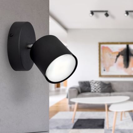 Настенный точечный светильник PUNTA 1xGX53/10W/230V черный