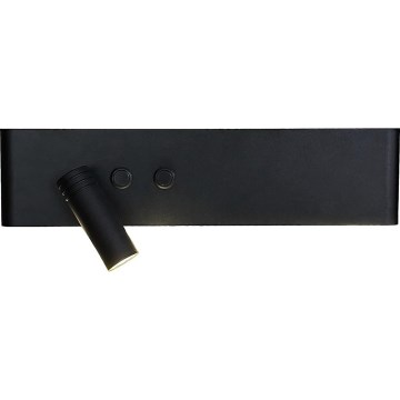 Настенный точечный светильник RESORT LED/10W/230V + LED/3W, черный, левый