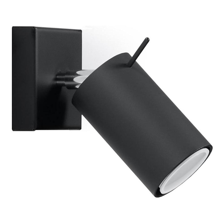 Настенный точечный светильник RING 1xGU10/10W/230V черный