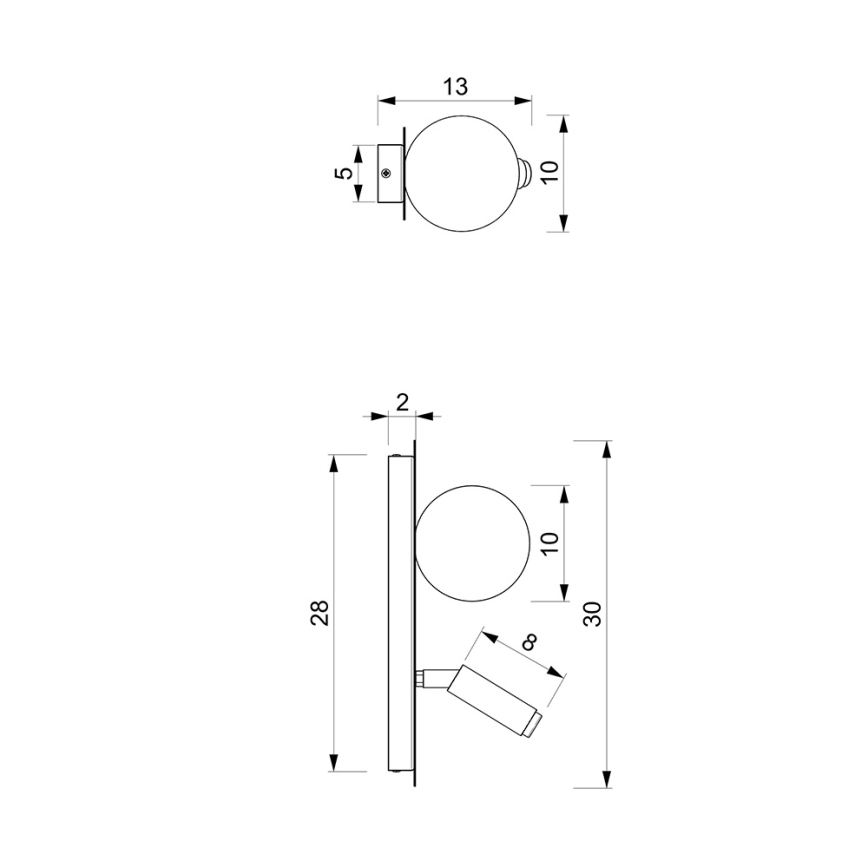 Настенный точечный светильник SIRIO 2xG9/25W/230V черная