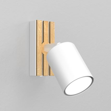 Настенный точечный светильник TERRA 1xGU10/8W/230V белый/дуб