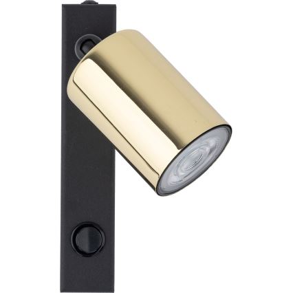 Настенный точечный светильник TOP 1xGU10/10W/230V черный/золотистый