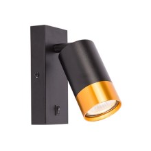 Настенный точечный светильник 1xGU10/35W/230V черный/золотистый