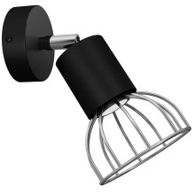 Настенный точечный светильник DANTE 1xGU10/25W/230V черный/блестящий хром