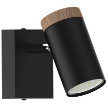 Настенный точечный светильник LAGOS 1xGU10/15W/230V черный/коричневый